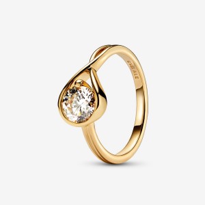 Gold Pandora Brilliance 1.00 ct tw Rings | UBDGJV-641