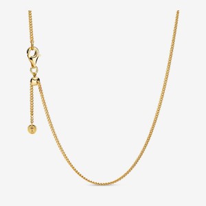 Gold Plated Pandora Curb Charm Pendants | JFQKDX-967