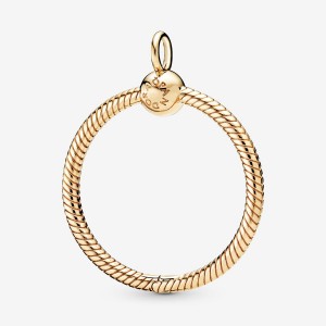 Gold Plated Pandora Moments Medium O Charm Pendants | SGCDTZ-264