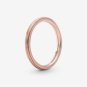 Rose Gold Plated Pandora ME Stackable Rings | ZFJMHG-417