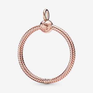 Rose Gold Plated Pandora Moments Medium O Charm Pendants | GSVMTO-748