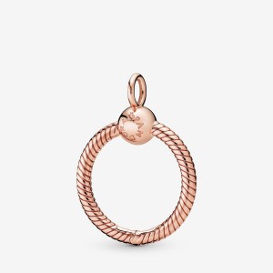 Rose Gold Plated Pandora Moments Small O Charm Pendants | RWZHUA-258