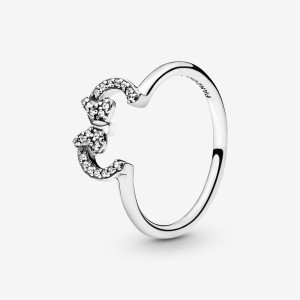 Sterling Silver Pandora Disney Minnie Mouse Ears Silhouette Puzzle Stackable Rings | YOCTVI-052