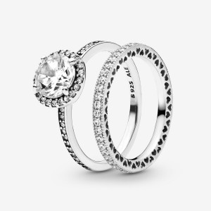 Sterling Silver Pandora Ring Sets | TKRXQV-536