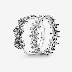 Sterling Silver Pandora Ring Sets | UDAZMR-573