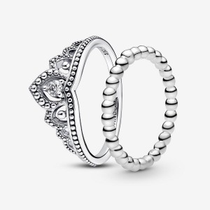 Sterling Silver Pandora Ring Sets | UQCHER-713