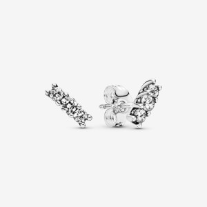 Sterling Silver Pandora Sparklings Stud Earrings | YELDJM-076