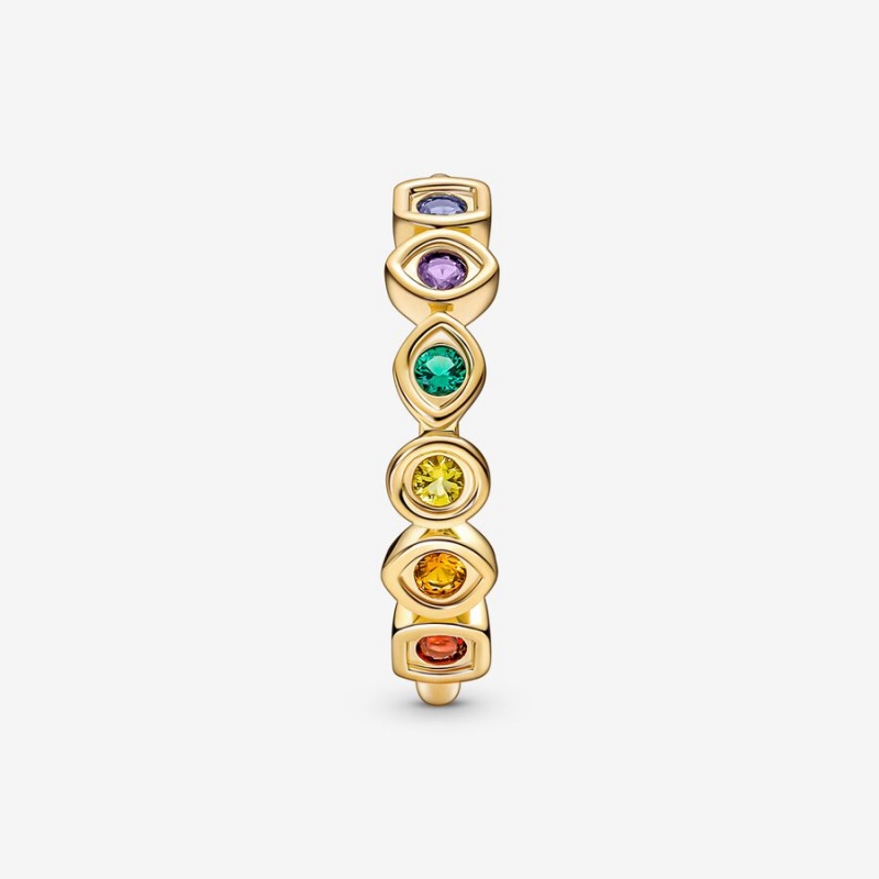 Gold Plated Pandora Marvel The Avengers Infinity Stones Pinky Rings | ZDYGBO-234