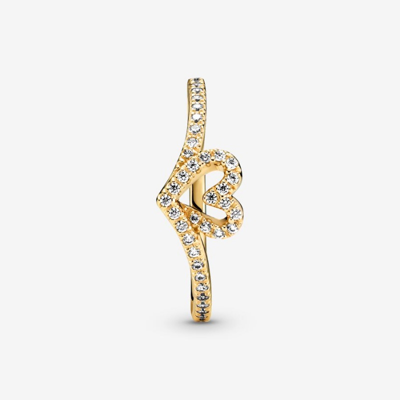 Gold Plated Pandora Ring Sets | KNMUXL-254