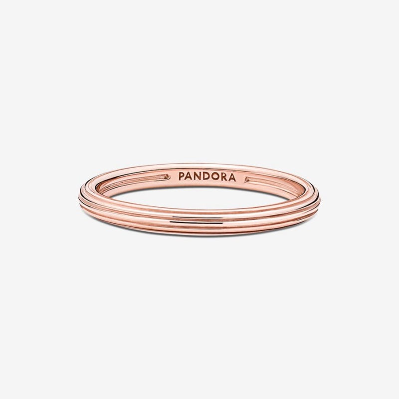 Rose Gold Plated Pandora ME Stackable Rings | ZFJMHG-417