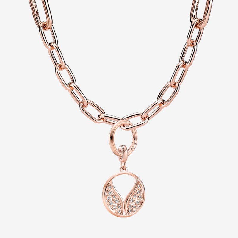 Rose Gold Plated Pandora Pandora ME Link Chain Necklace Chain Necklaces | VPLNBF-473