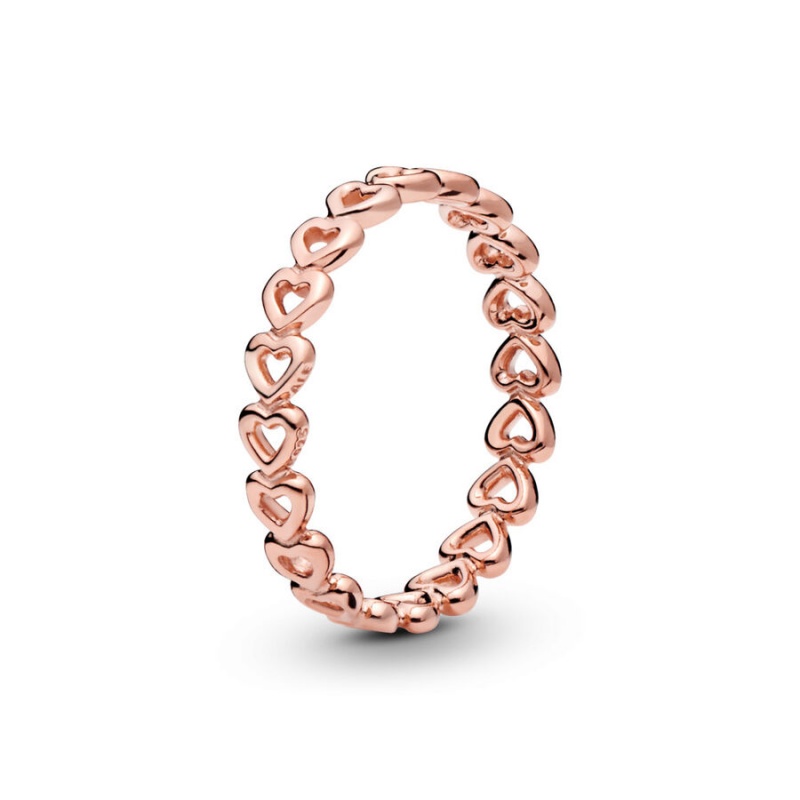 Rose Gold Plated Pandora Ring Sets | FZGQMT-071