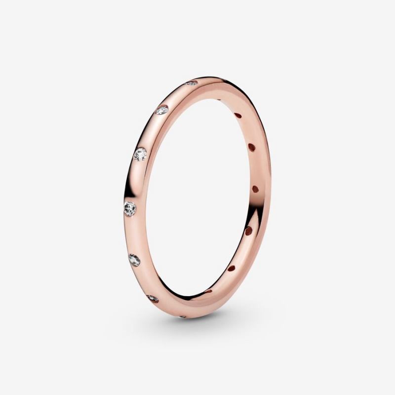 Rose Gold Plated Pandora Ring Sets | SUZNFW-970