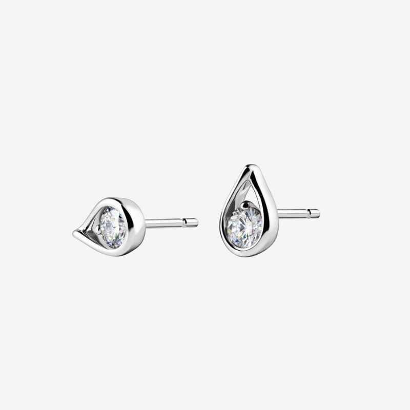 Sterling Silver Pandora Brilliance 0.50 ct tw Earrings | HIQNWY-692