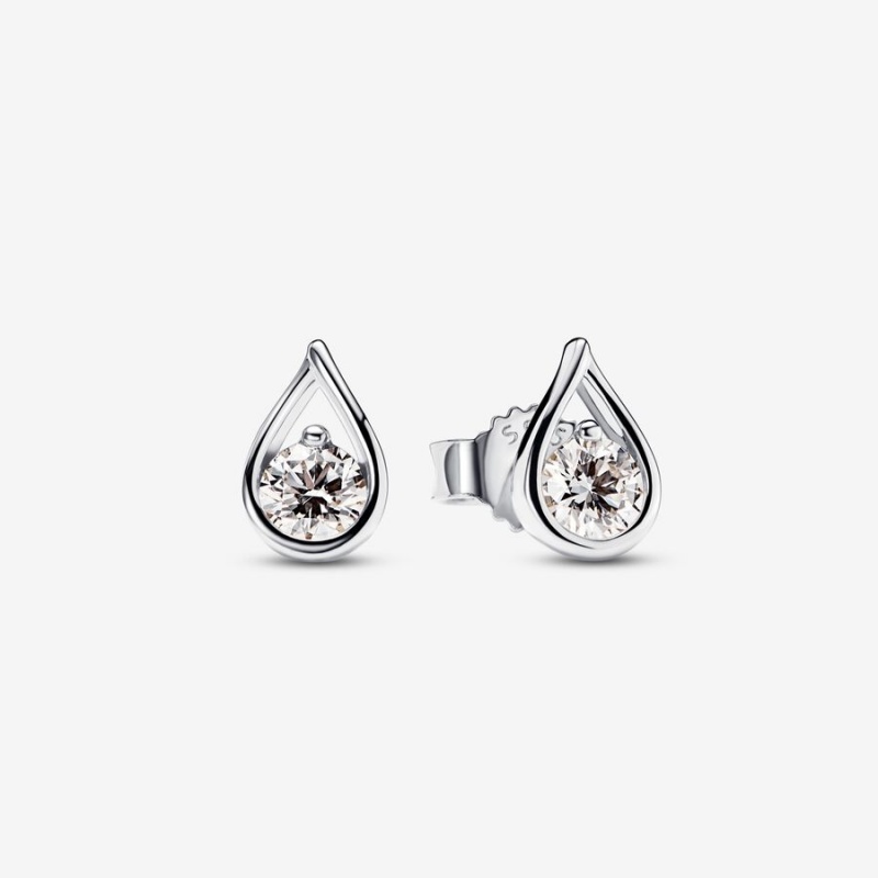 Sterling Silver Pandora Brilliance 0.50 ct tw Double Lab-created Diamond Styled Sets | KVHCWT-752