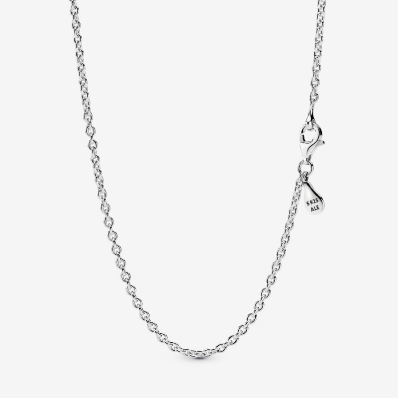 Sterling Silver Pandora Cable Chain Necklaces | UWKAPT-513