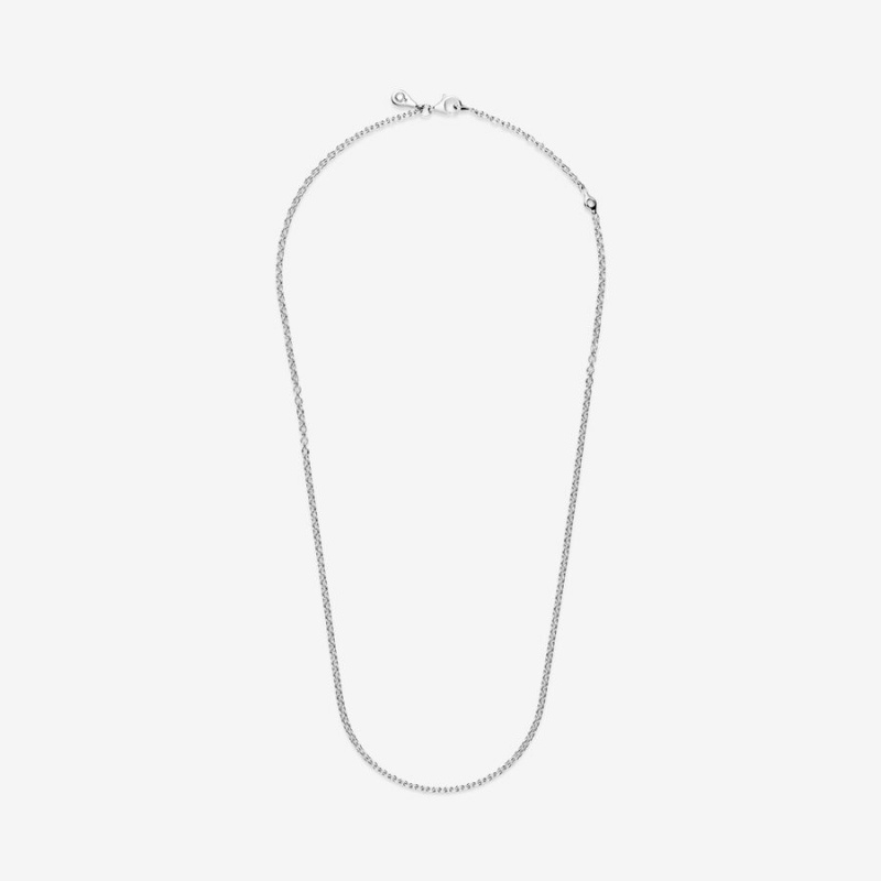 Sterling Silver Pandora Cable Chain Necklaces | UWKAPT-513