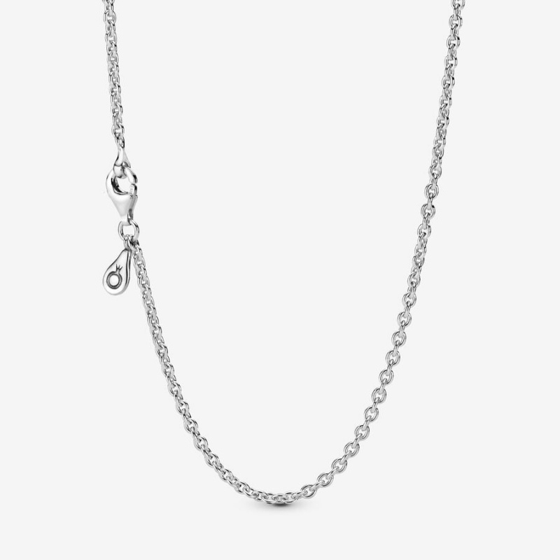 Sterling Silver Pandora Cable Chain Necklaces | UWKAPT-513