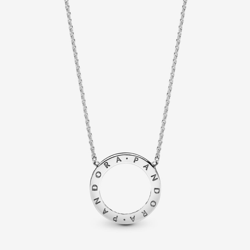 Sterling Silver Pandora Circle of Sparkle Chain Necklaces | LEXVZI-940