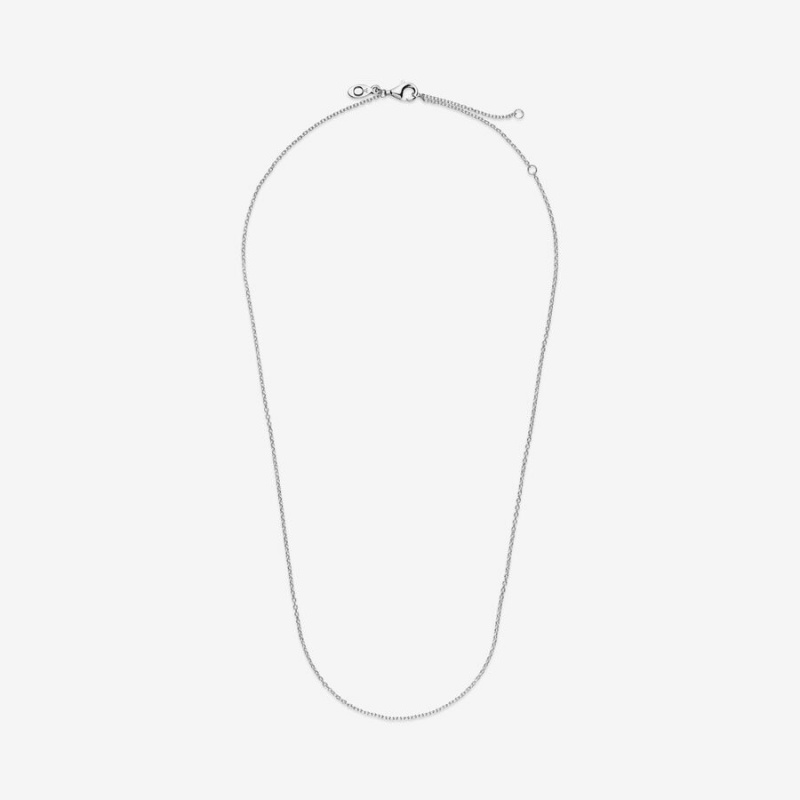 Sterling Silver Pandora Classic Cable Chain Necklaces | XRYQWS-095