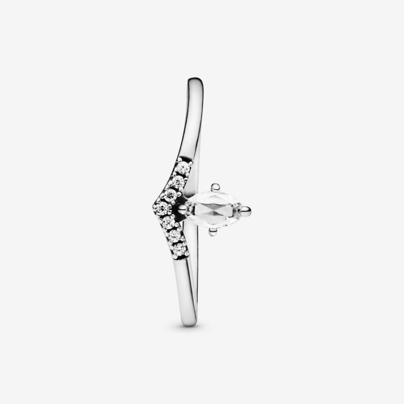 Sterling Silver Pandora Classic Wishbone Stackable Rings | TWJQNB-847