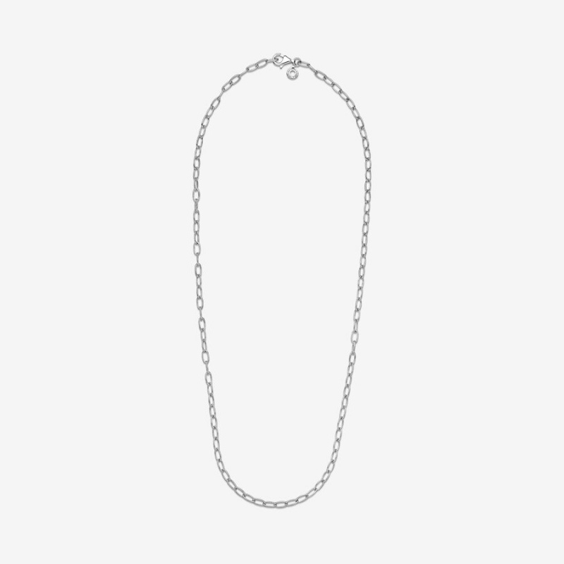 Sterling Silver Pandora Link Chain Necklaces | FOVBAM-253