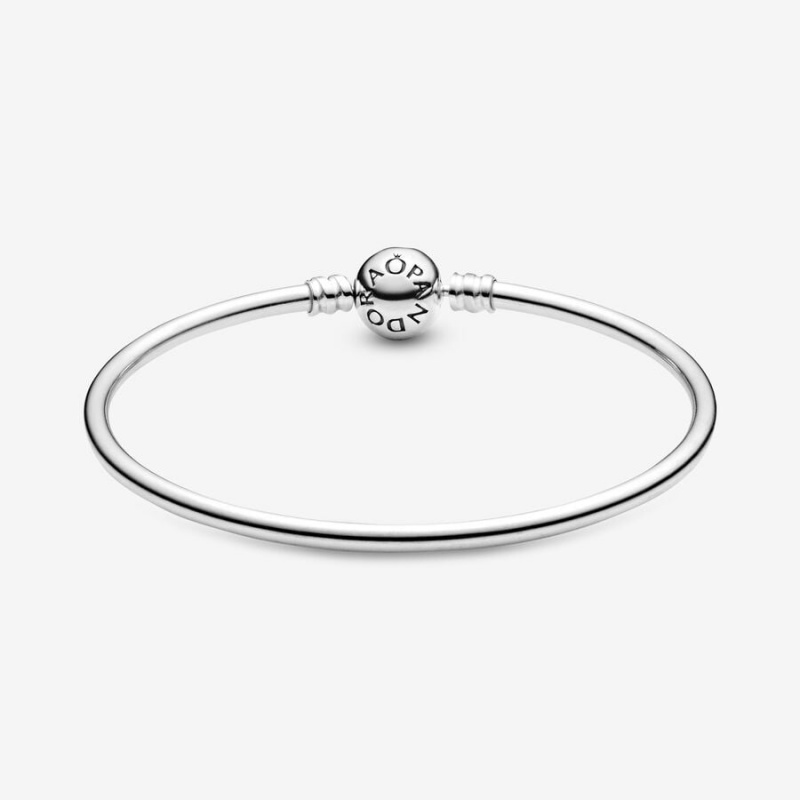 Sterling Silver Pandora Moments Bangle Charm Bracelets | VKGLJA-046