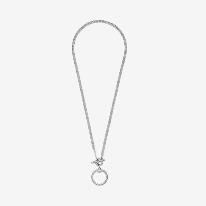 Sterling Silver Pandora Moments O T-bar Charm Pendants | EYCAPX-541