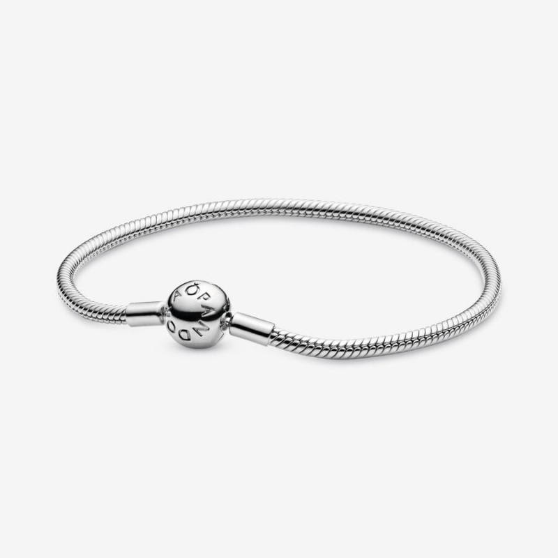 Sterling Silver Pandora Moments Snake Charm Bracelets | UBYMEJ-803