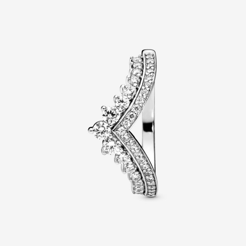 Sterling Silver Pandora Princess Wishbone Heart & Promise Rings | JPWLCR-201