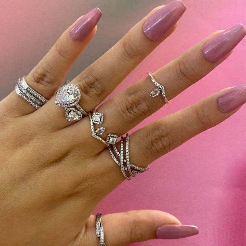 Sterling Silver Pandora Ring Sets | FSAMIT-456