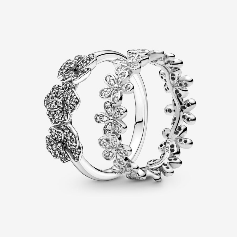 Sterling Silver Pandora Ring Sets | UDAZMR-573