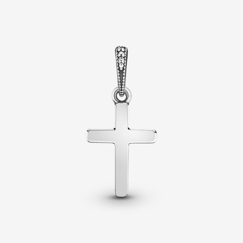 Sterling Silver Pandora Sparkling Cross Pendants | FAMUOQ-128