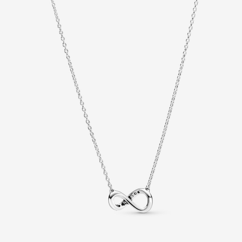 Sterling Silver Pandora Sparkling Infinity Collier Pendant Necklaces | CEPOYL-950