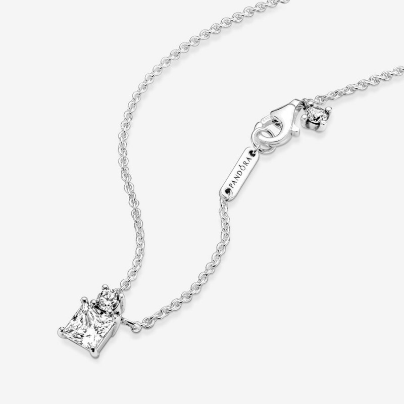 Sterling Silver Pandora Sparkling Snowflake Pendant Necklace Pendant Necklaces | NRYHCZ-245