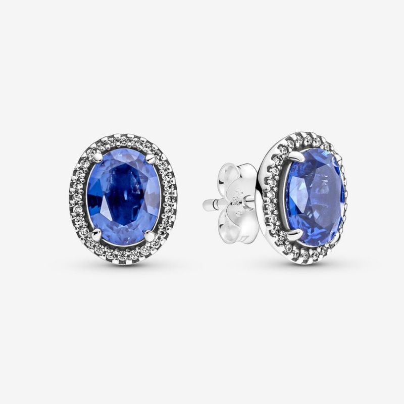 Sterling Silver Pandora Sparkling Statement Halos Stud Earrings | WCAGKH-590