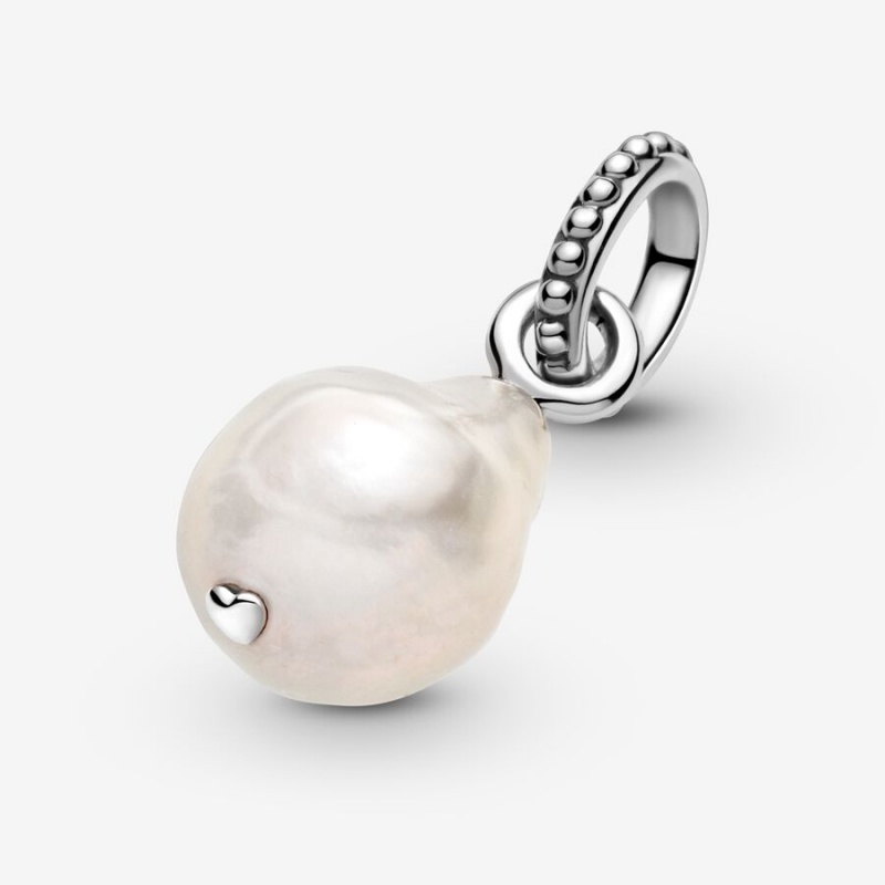 Sterling Silver Pandora Treated Freshwater Cultured Baroque Pearl Pendants | YBHWJT-278