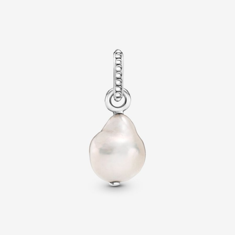 Sterling Silver Pandora Treated Freshwater Cultured Baroque Pearl Pendants | YBHWJT-278