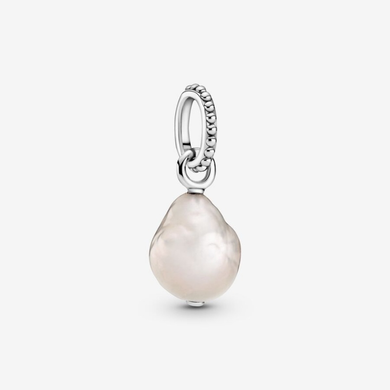 Sterling Silver Pandora Treated Freshwater Cultured Baroque Pearl Pendants | YBHWJT-278