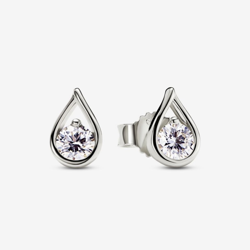 White Gold Pandora Brilliance 0.50 ct tw Earrings | VCTLES-102