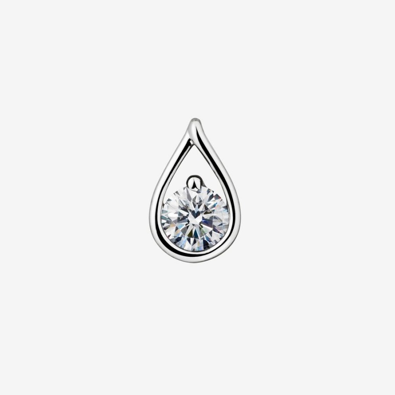 White Gold Pandora Brilliance 1.00 ct tw Earrings | KMXAET-257